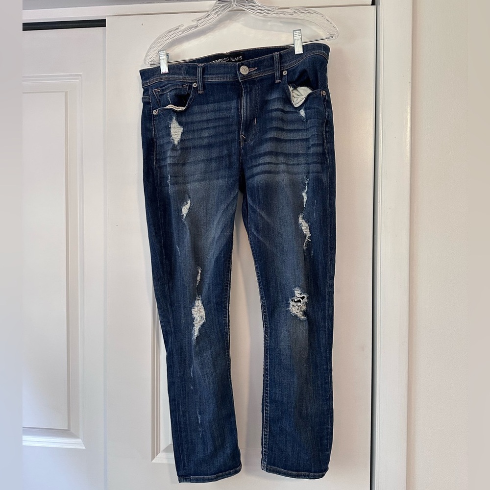 Express Distressed Skinny Jeans sz 10